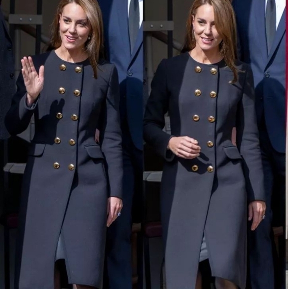 Castleberry vintage Gumps dark gray wool dress S - Picture 5 of 5